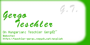 gergo teschler business card